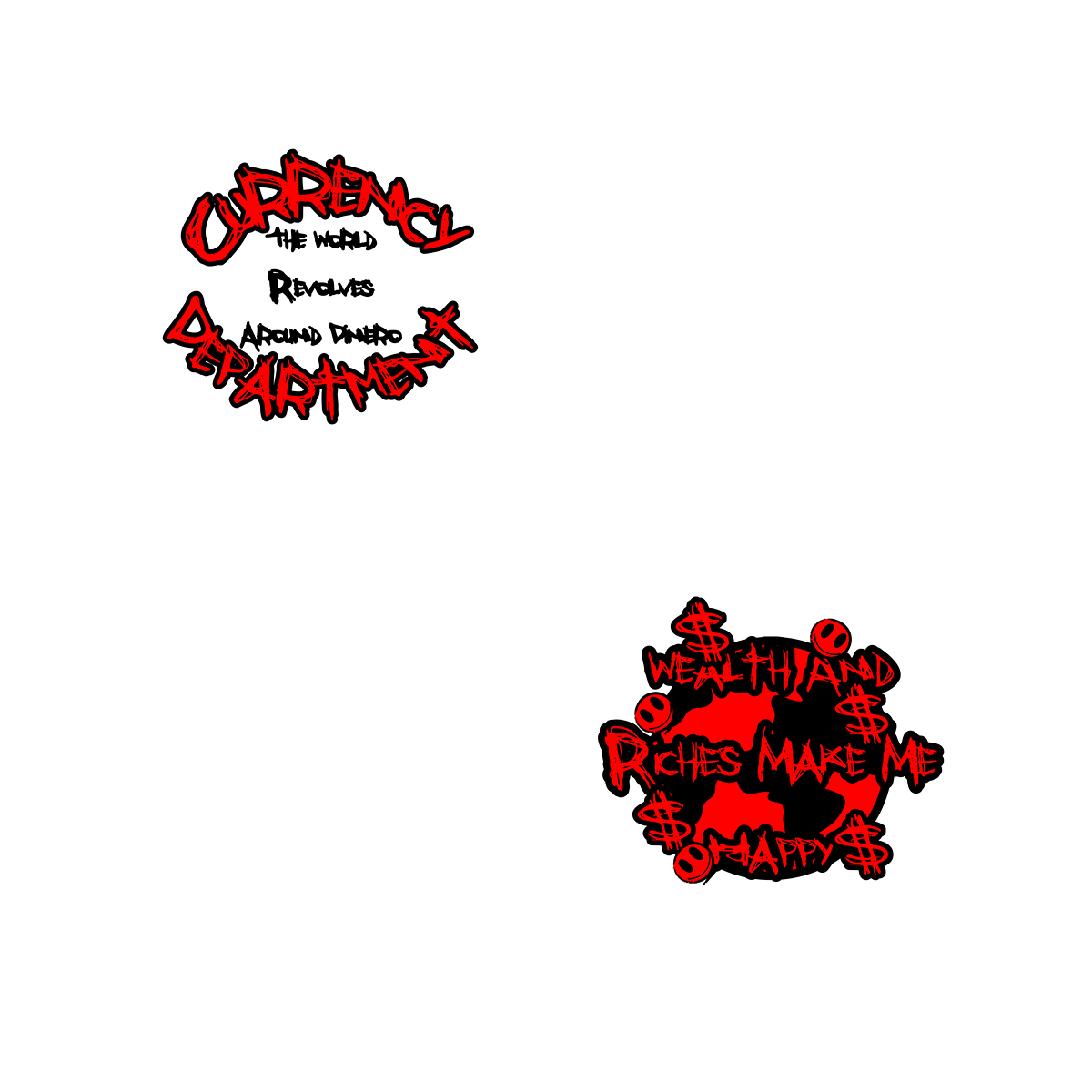 CurrencyDept "The World Revolves Around Dinero" Cut Off Tee