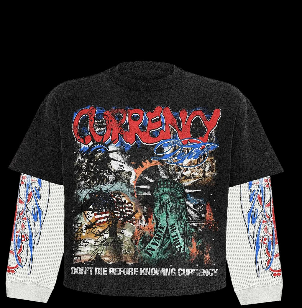 CurrencyDepartment " At war with currency" Longsleeve Tee